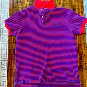 Ralph Lauren Polo - Large - Blue and Red Stripes
